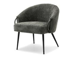 Kontorlænestol grafit/sorte ben CLARA