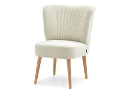 Lænestol creme lyse egetræsben DIZI