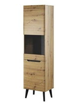 NORDI smal vitrineskab glas eg artisan 53 Led