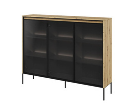 Skænk med glaslåger, eg artisan TREND