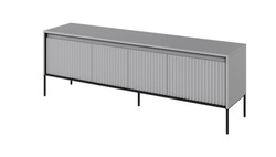 Ribbet tv-skab 167 cm grå TREND