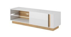 Hvid tv-bænk med LED 138 ARCO