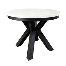 Rundt spisebord hvid/sort NARVIC