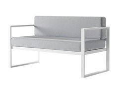 Havesofa grå/ hvid MONAKO