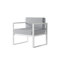 Stol til have grå/ hvid MONAKO