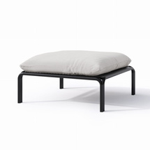 Lille havebænk grå/ sort VELUCCI