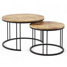 Runde Sofabord 2in1 sort/lefkas eg RAGNAR