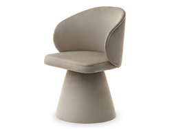 Polstret drejestol, beige velour SOLEA