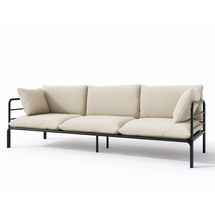 3 personers havesofa 225 cm beige VELUCCI