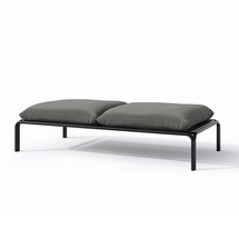 Havebænk 150 cm grafit/ sort VELUCCI