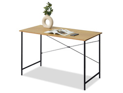 Minimalistisk skrivebord 120 cm eg med sort stel ALMA