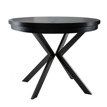 Sort rundt spisebord EDWARD