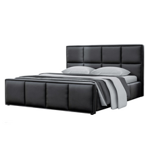 Sort seng 140x200 med opbevaring MILONGA