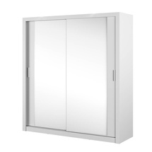 Todørs garderobe med spejl 200 cm hvid IDEA 16