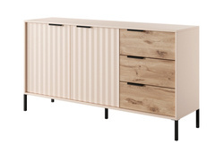 Stor kommode med skuffer beige RAVE