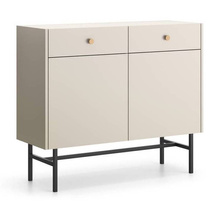 Beige to-dørs kommode med skuffer SPELLO