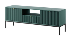 Grøn tv-bænk med svarta ben VOLARE
