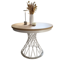 Foldbart rundt bord, 100-140 cm, kashmir/hickory eg GARDINO