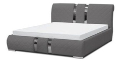 Seng med opbevaring grå 140x200 Niko