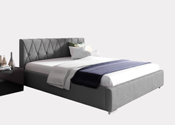 Grå seng med opbevaring 180x200 MANGO