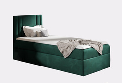 Grøn kontinentalseng med beholder 90x200 cm CARMEN MINI