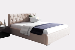 Beige seng med opbevaring 200x200 MANGO