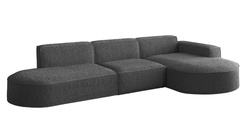 Grafit sofa med chaiselong højre PARMA L