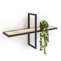 Væghylde i metal loft PLUS sonoma/ sort