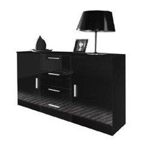 UNI NIGHT sort kommode sort højglans