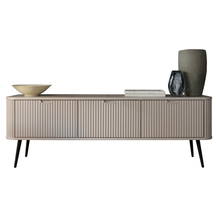 Beige tv-bord 168 cm, sort ben CALMA