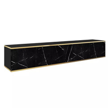 Sort marmor TV bænk 175 cm ORO