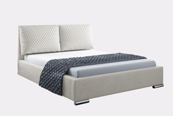 Beige polstret seng 160x200 cm DUBAI