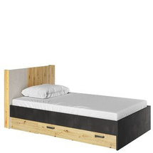 Enkeltseng 90x200 artisan eg / grå Qubic