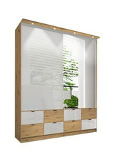 Garderobeskydedør med spejl Malaga 200