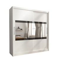 Hvid skydedørsgarderobe 200 cm MAI IV