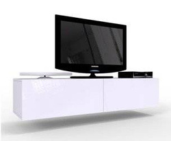 Hængende tv-bænk Vigo 140 cm hvid