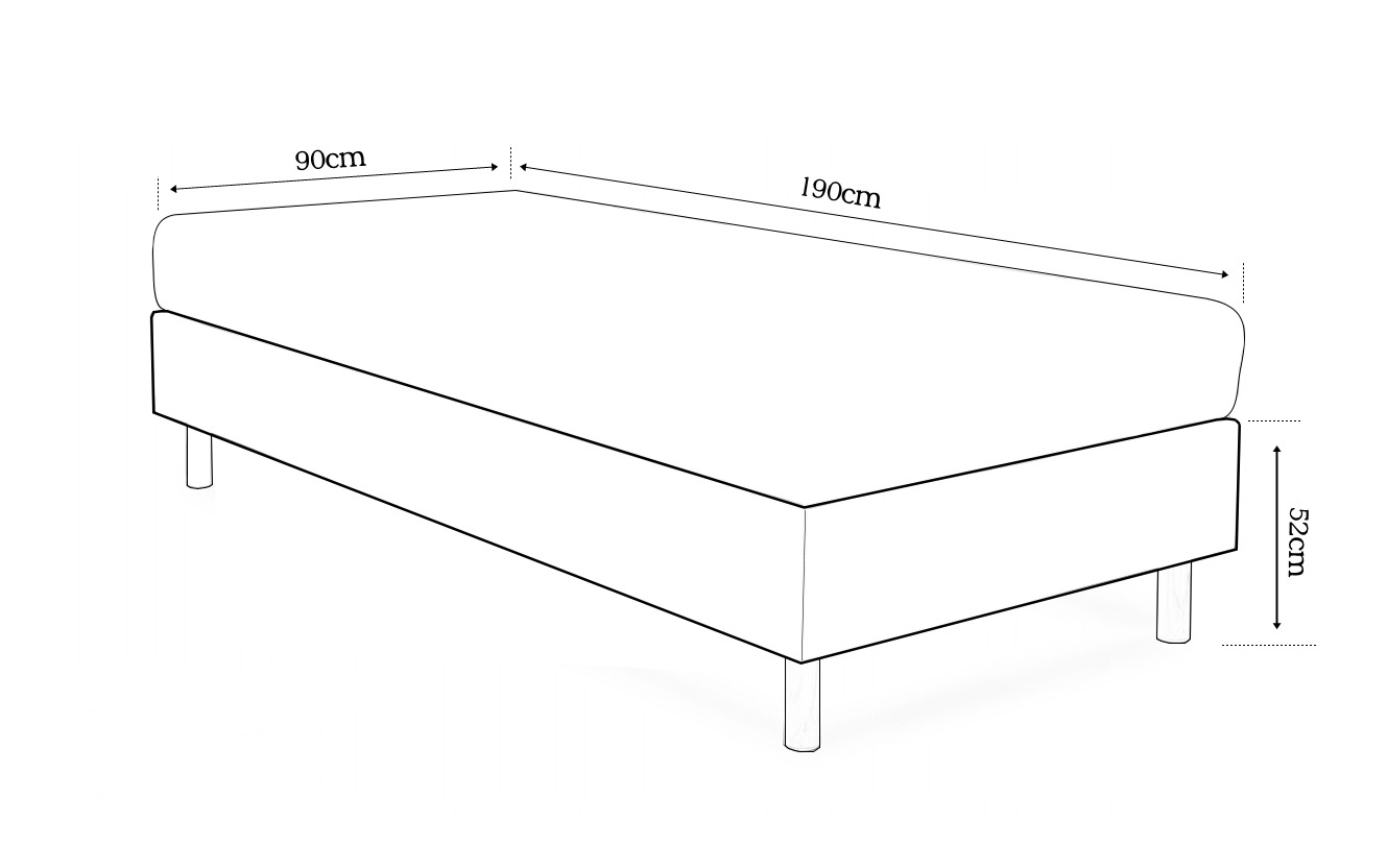 LUXOR med 90x190 madras