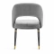 Velour spisestuestol grå TED
