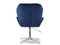 Velour lænestol marineblå krom ben VELO-STATIC