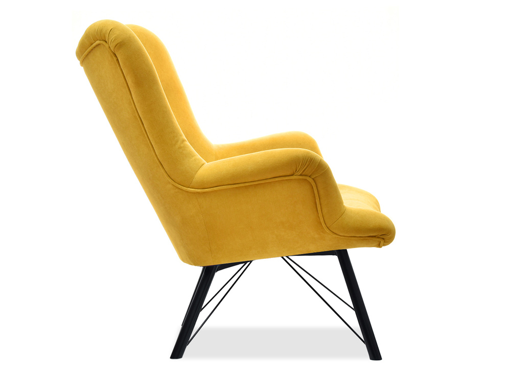 Lænestol med gule, sorte ben DALTON