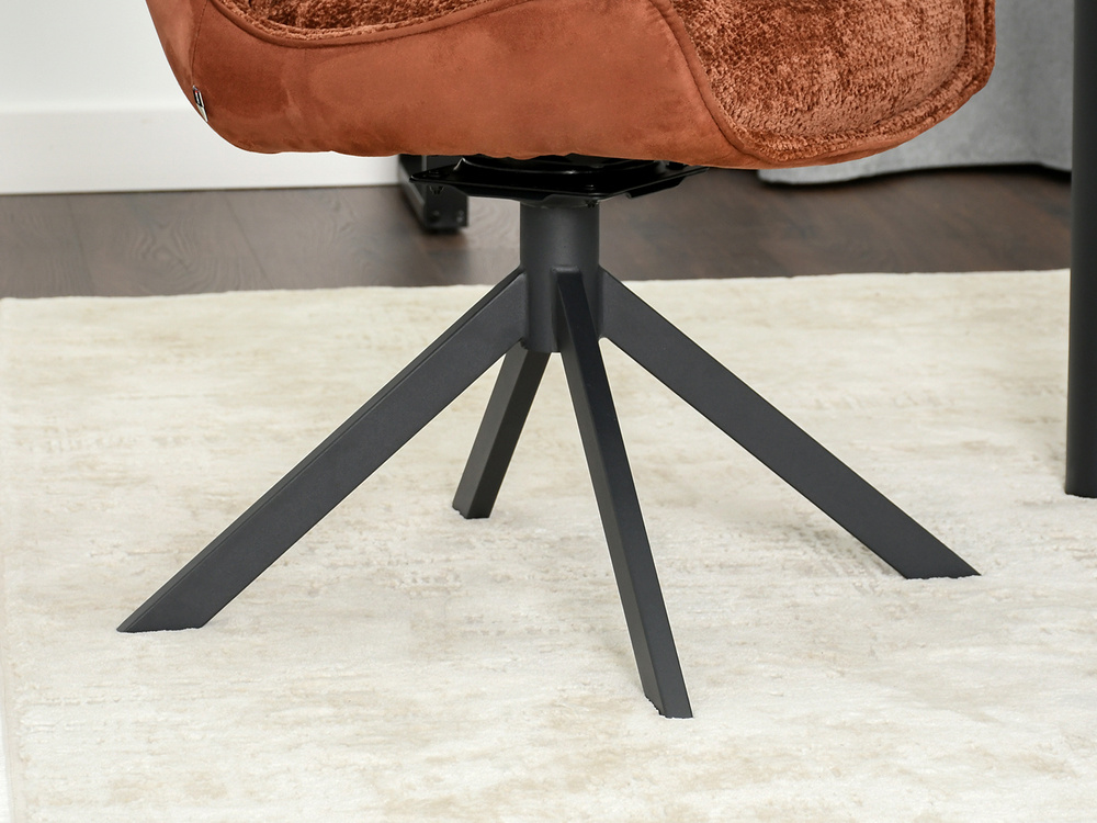 Kobberstol med sorte ben NANCY