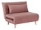 Lyserød lænestol Spike med søvnfunktion