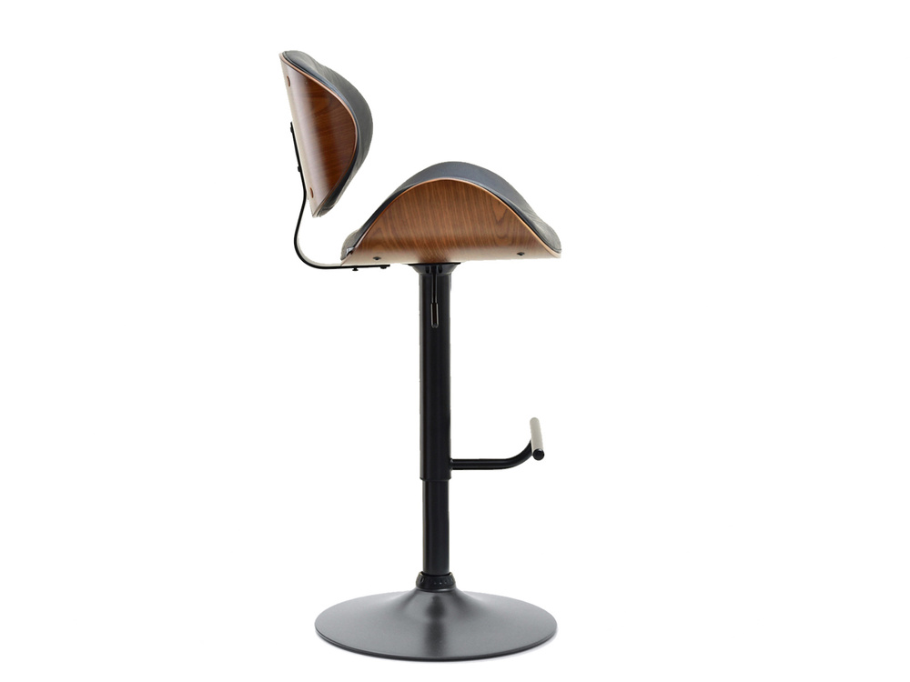 Hocker i valnød med sorte ben HOCKER i valnød