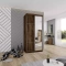 Skydedøre garderobe med spejl mørk aske TOP 23 PLUS - 100