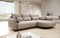 Beige hjørnesofa med sovefunktion højre PALERMO