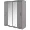 Garderobeskab med skydedøre grå Idea ID-03