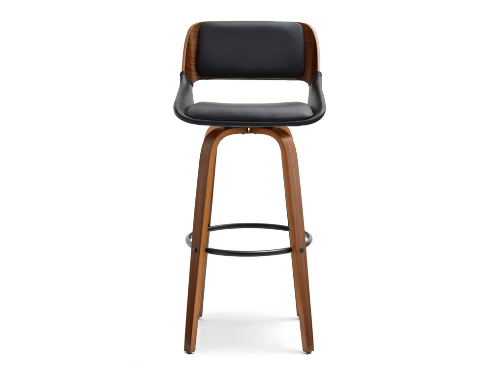 Hocker sort krom ben valnød HOCKER valnød