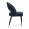 Velour spisestuestol mørk blå TED