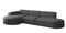Grafitsofa med chaiselong ventre PARMA L