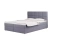 Grå kontinentalseng med opbevaring 180x200 Megan